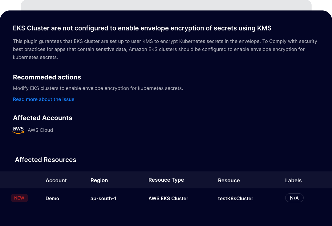Detect misconfigurations