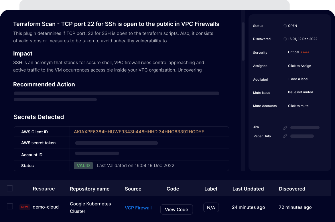 Hardcoded secrets in IaC templates